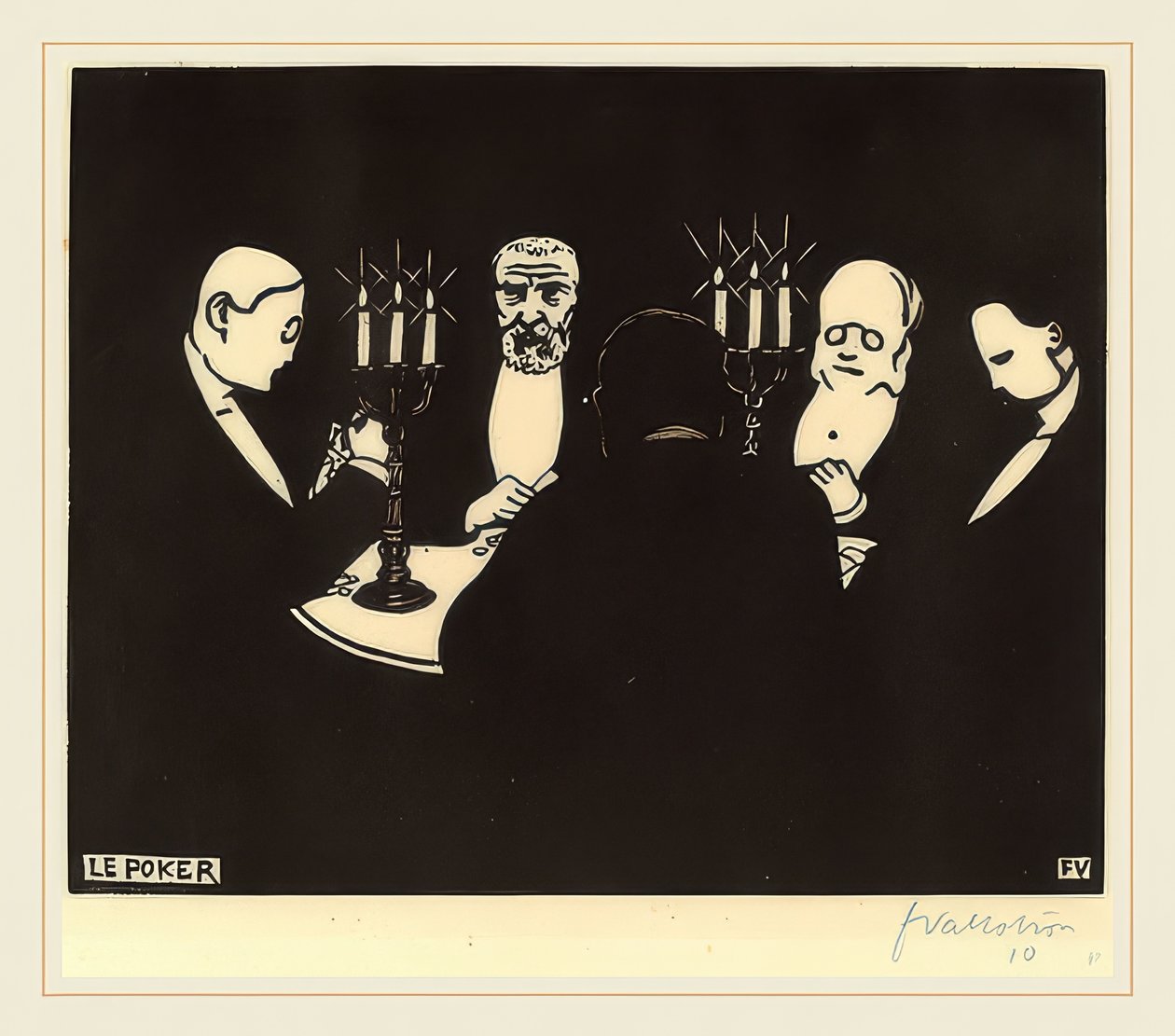 Le Poker (Poker). 1896 by Felix Edouard Vallotton
