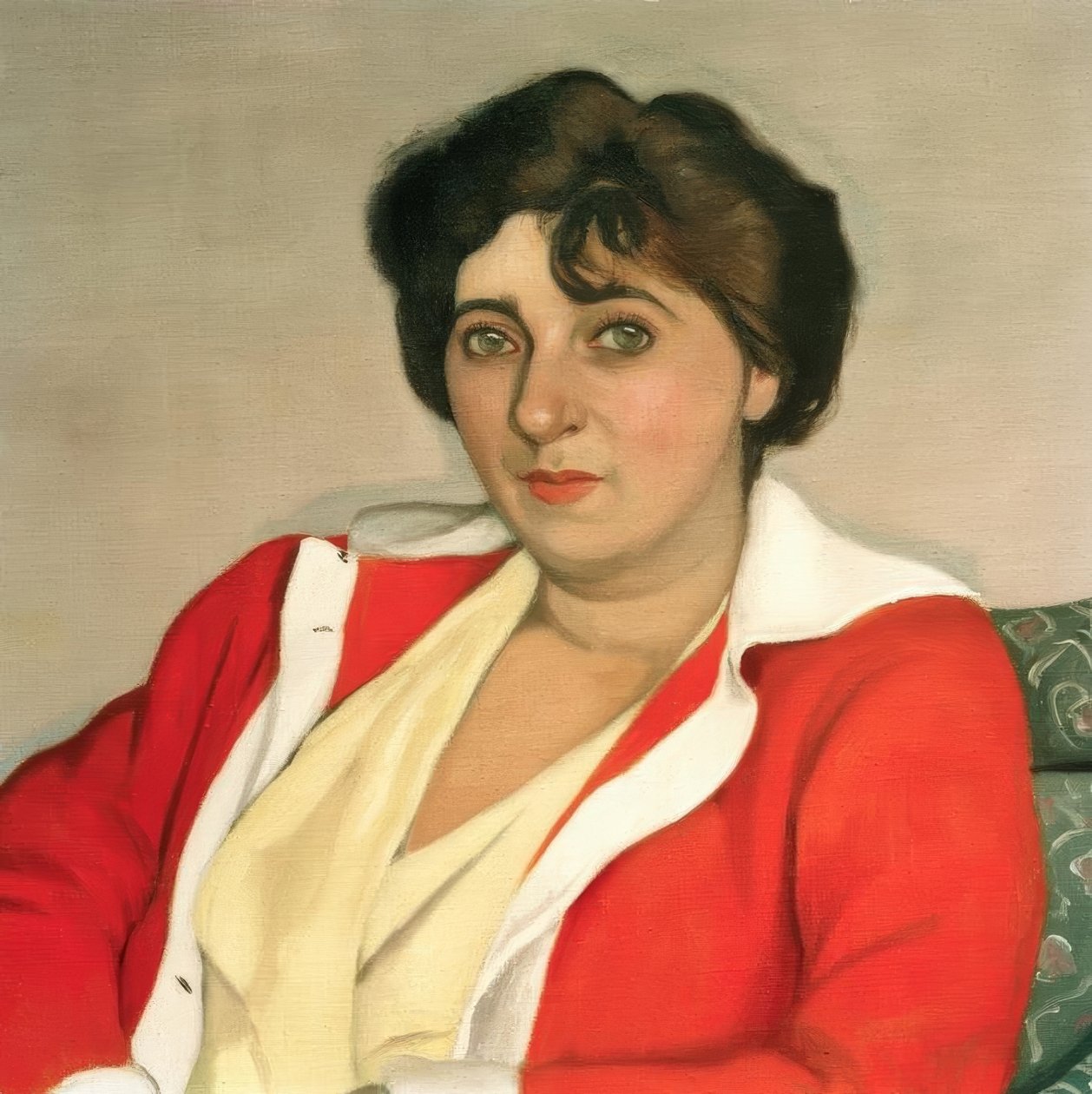 kırmızı kazak by Felix Edouard Vallotton