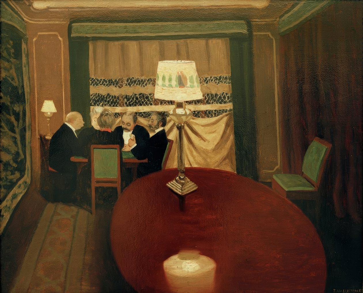 Poker by Felix Edouard Vallotton