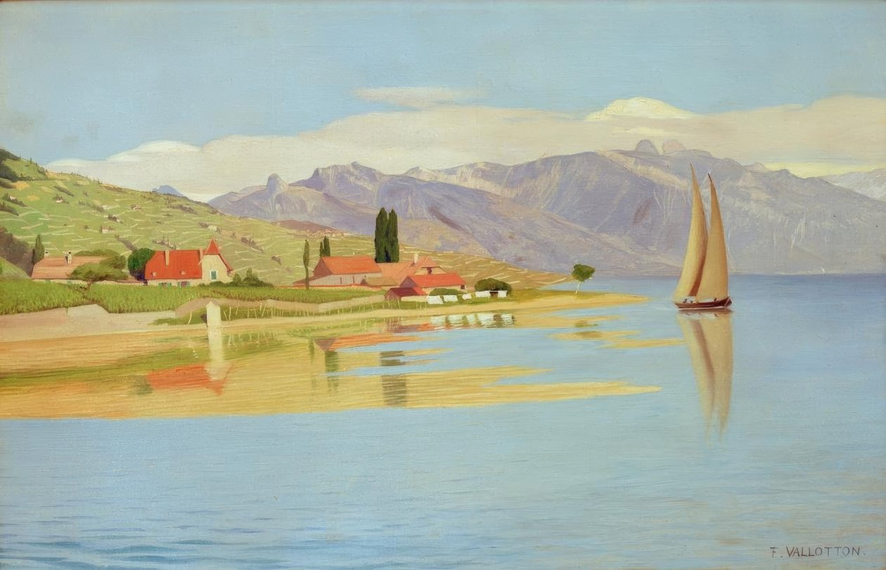 Pully limanı by Felix Edouard Vallotton