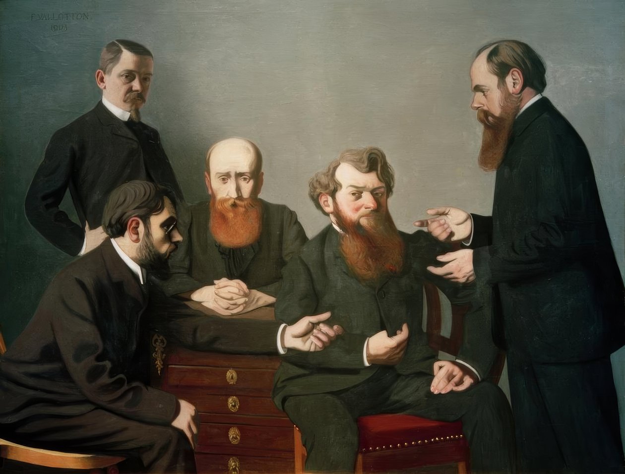 beş ressam by Felix Edouard Vallotton