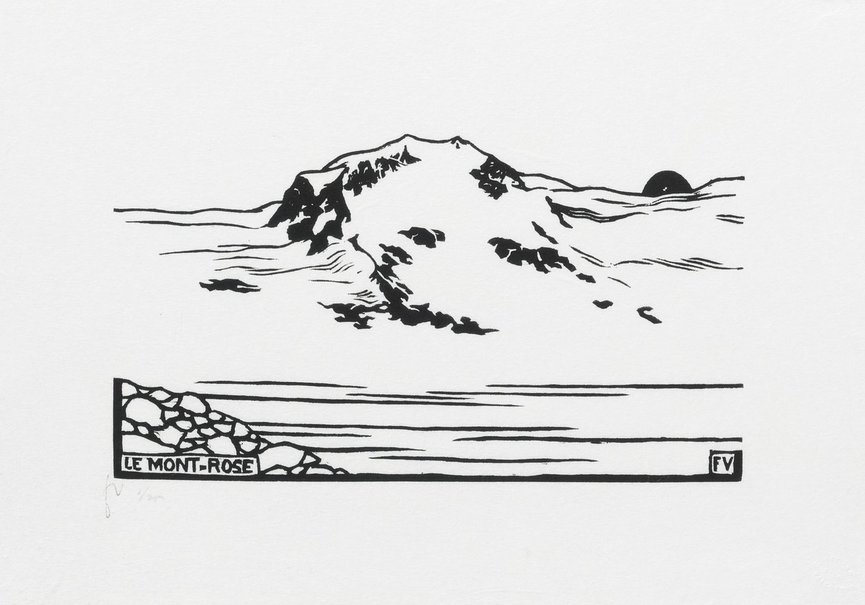 Monte Rosa, 1892 by Felix Edouard Vallotton