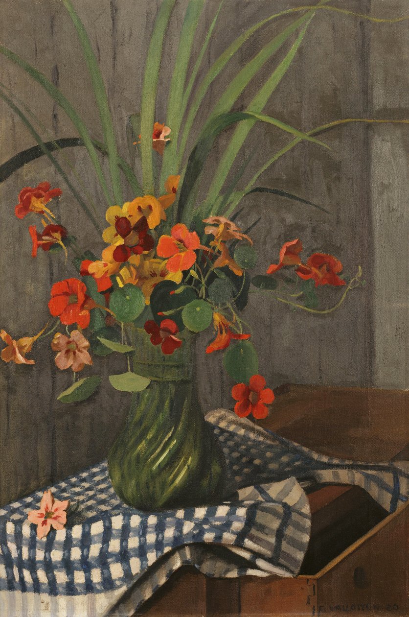 Nasturtiumlar; kapuçinler by Felix Edouard Vallotton