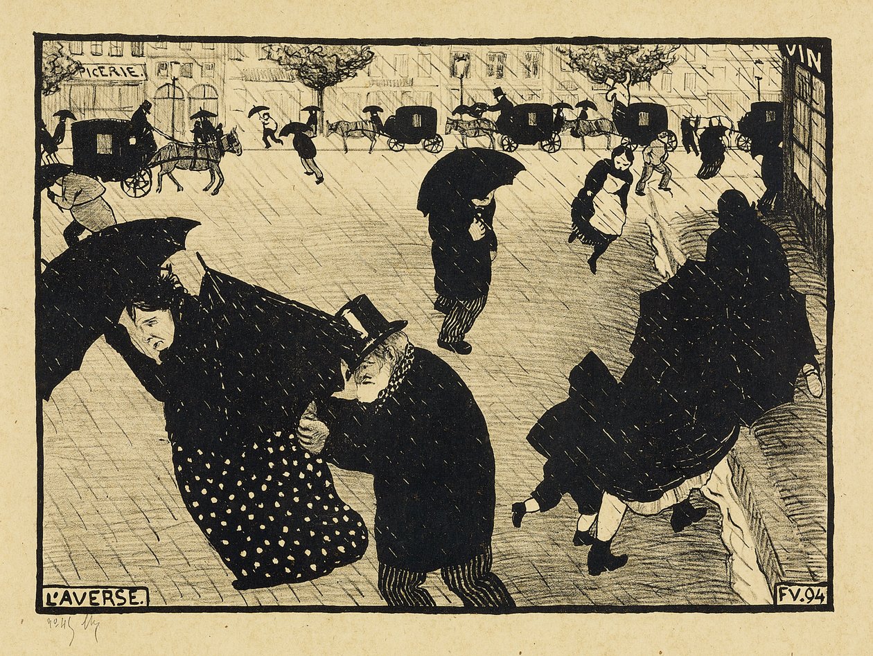 Paris Yoğun, 1893-94 by Felix Edouard Vallotton