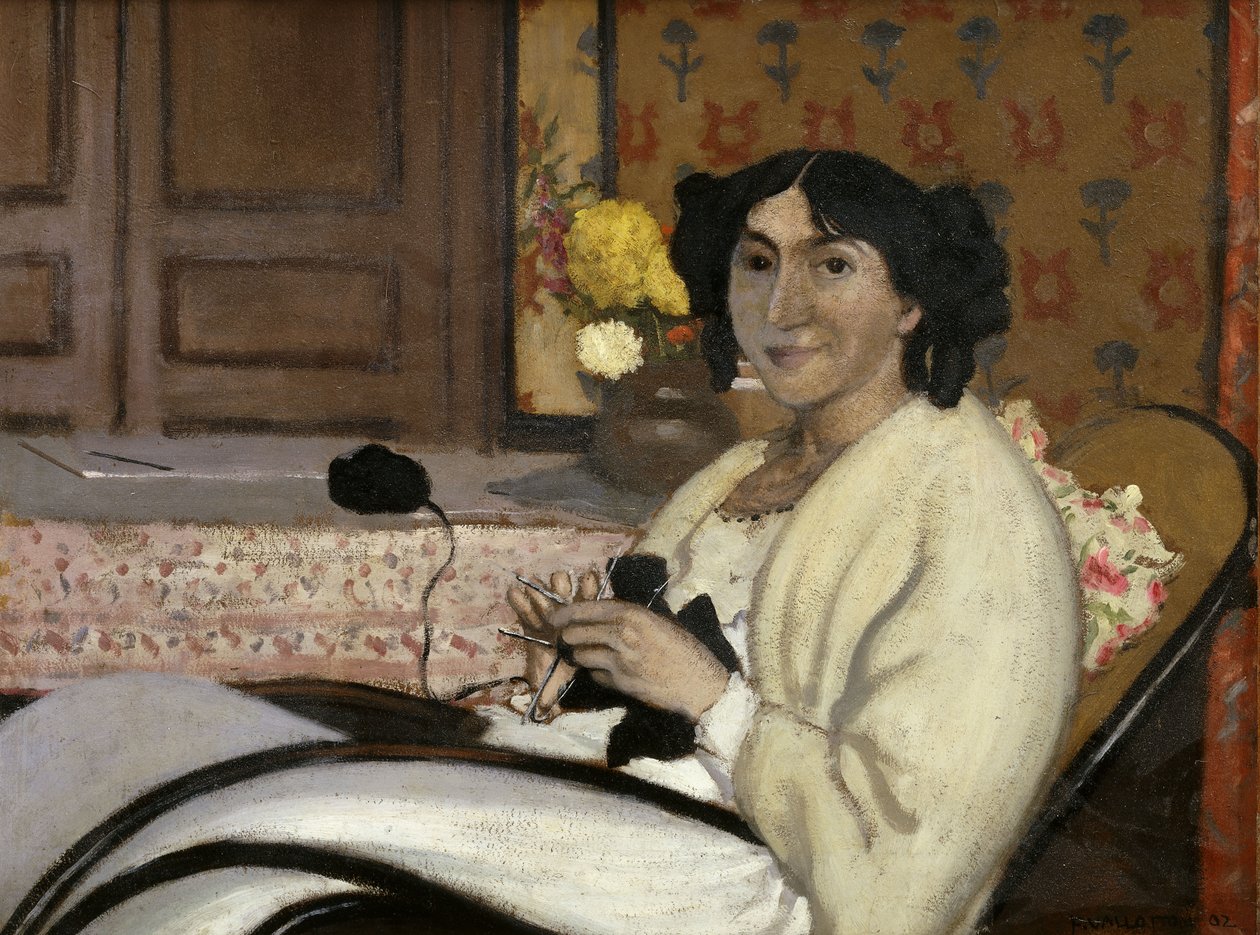 Portre de Madame Rodrigues-Vallotton, Sanatçının Karısı, 1902 by Felix Edouard Vallotton