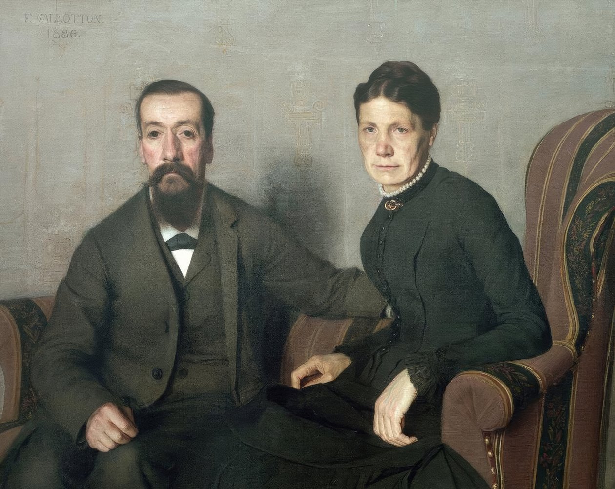 Sanatçının ebeveynlerinin portresi by Felix Edouard Vallotton