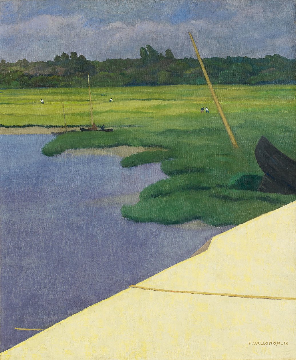 Berville iskelesi, 1918 by Felix Edouard Vallotton