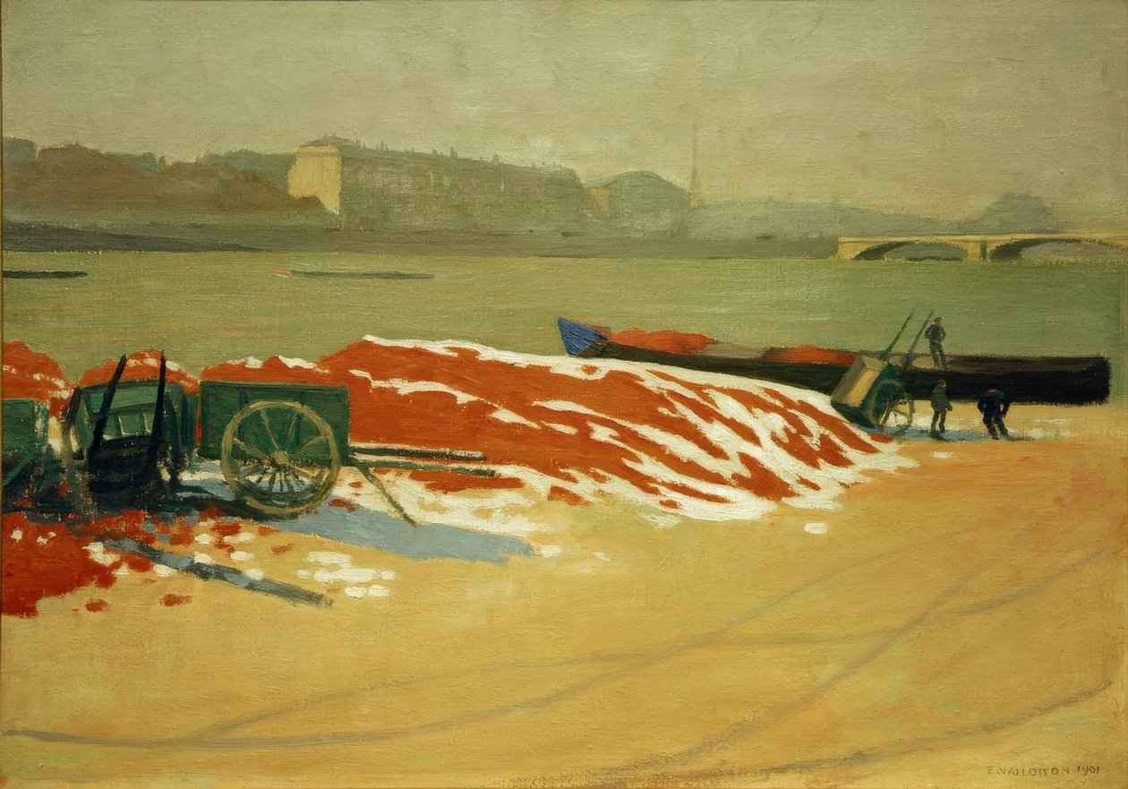 Kırmızı kumlu Quai de Seine by Felix Edouard Vallotton