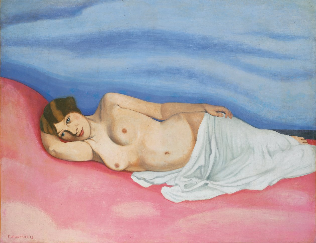 Çıplak kadın uzanmış, 1913 by Felix Edouard Vallotton