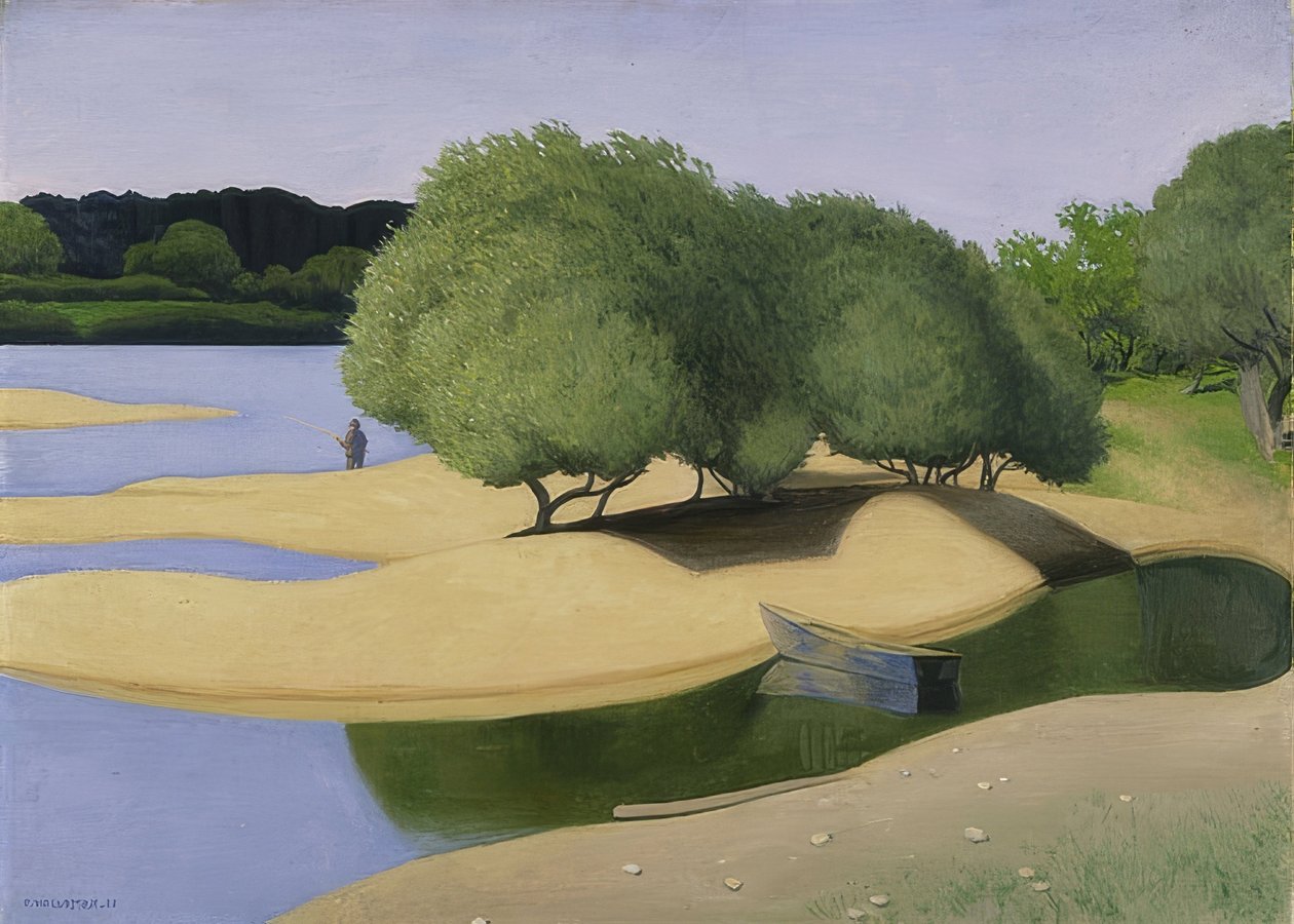 Sandbänke an der Loire (Loire kıyısındaki kumlar). 1923 by Felix Edouard Vallotton