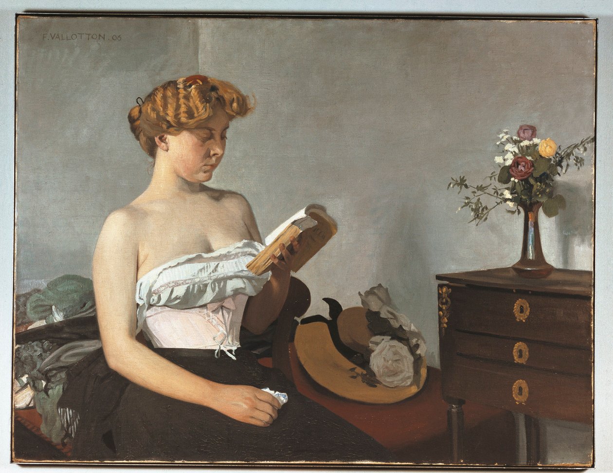 İsviçre, Bern, Femme Lisant (Okuyan Kadın) by Felix Edouard Vallotton