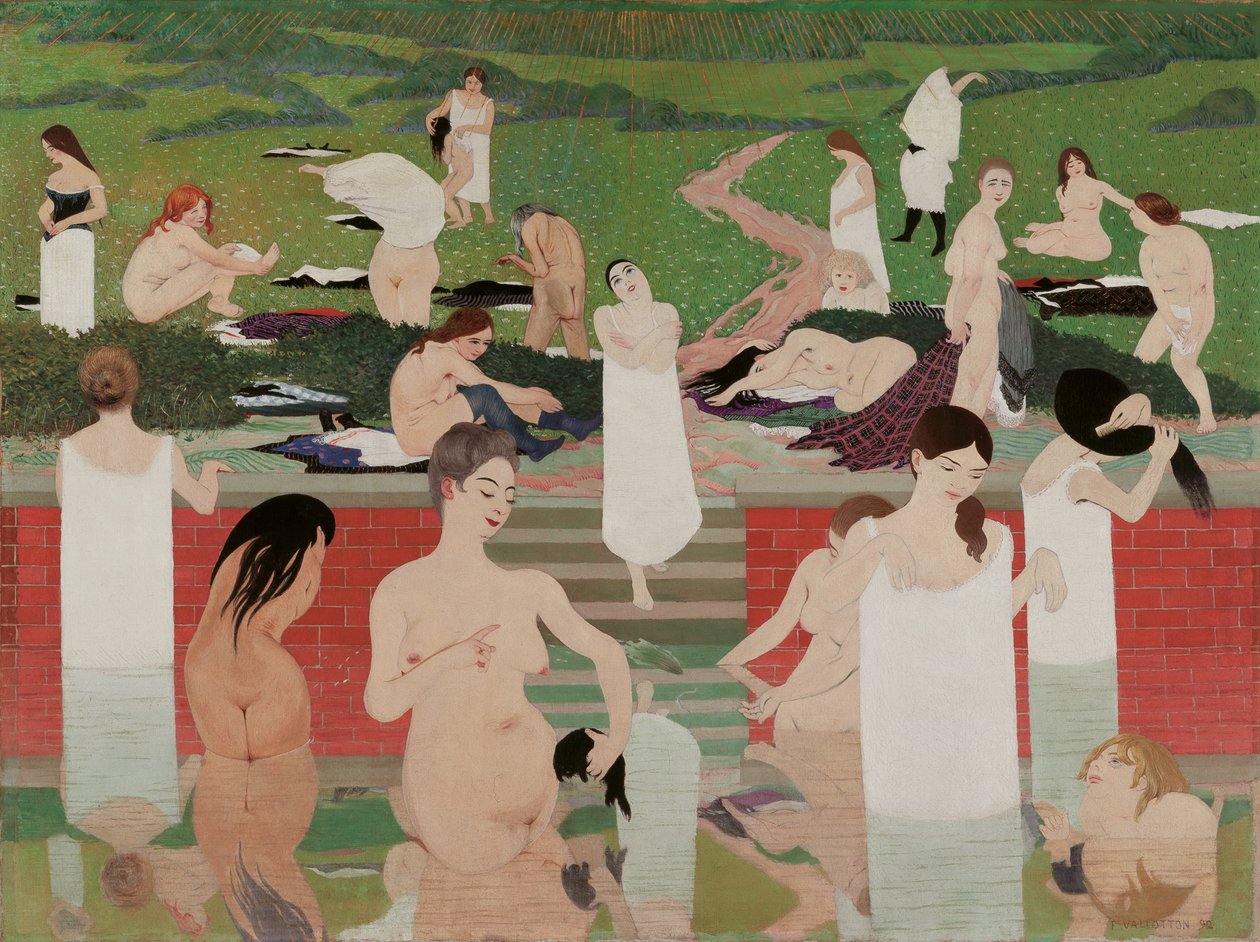 Banyo: Yaz Akşamı Banyo Yaz Akşamı, 1892-1893 by Felix Edouard Vallotton