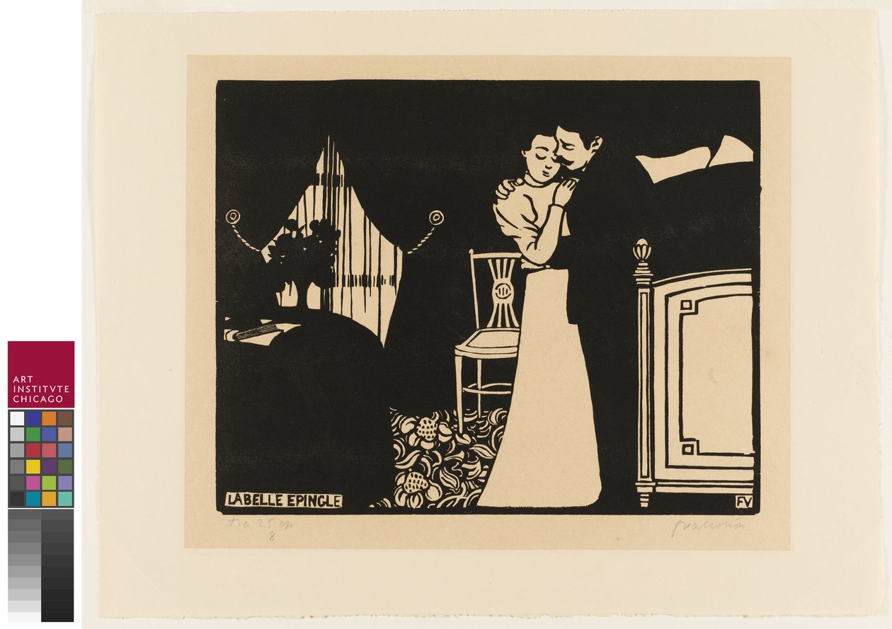 The Fine Pin, "Intimacies"ten üçüncü plaka, 1898 by Felix Edouard Vallotton