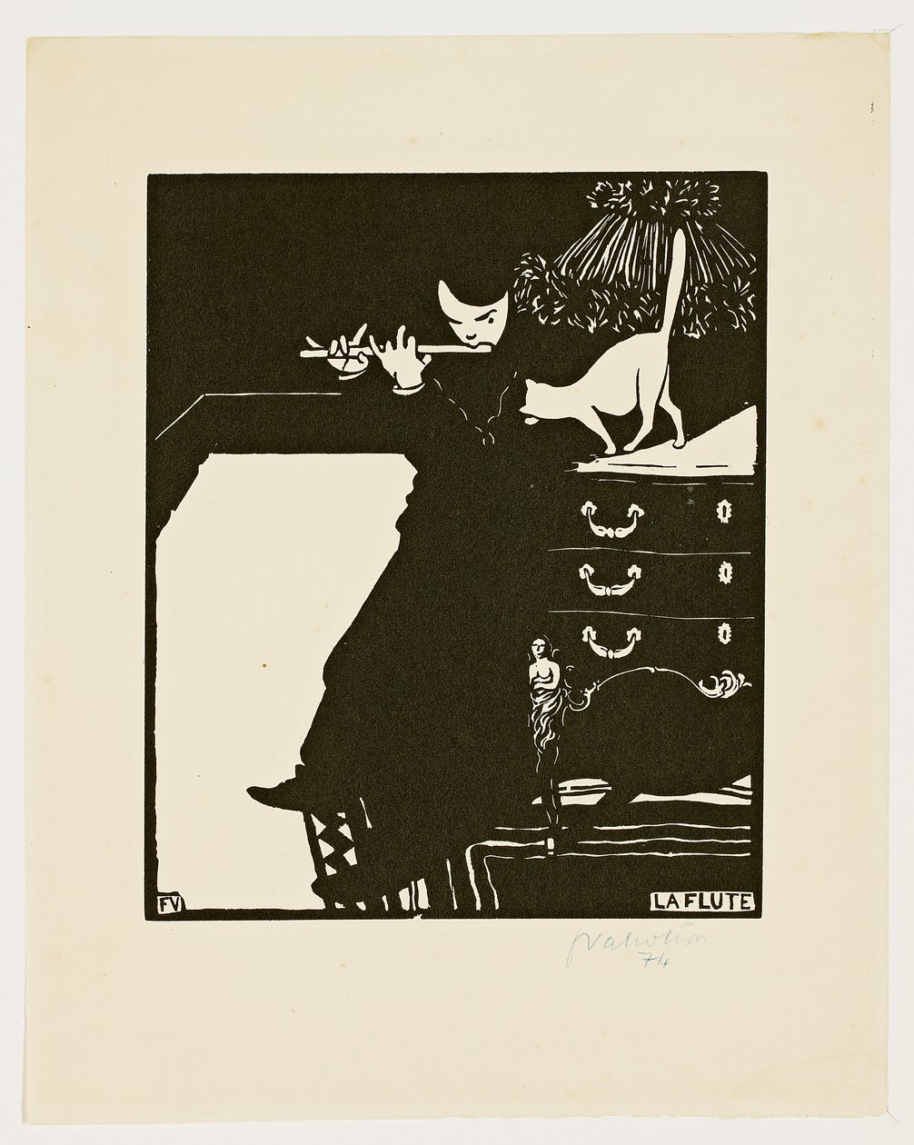 Flüt, "Müzik Aletleri" serisinden, 1896-97 by Felix Edouard Vallotton