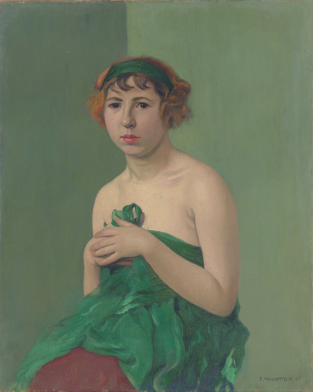 Yeşil Kurdele, 1911 by Felix Edouard Vallotton