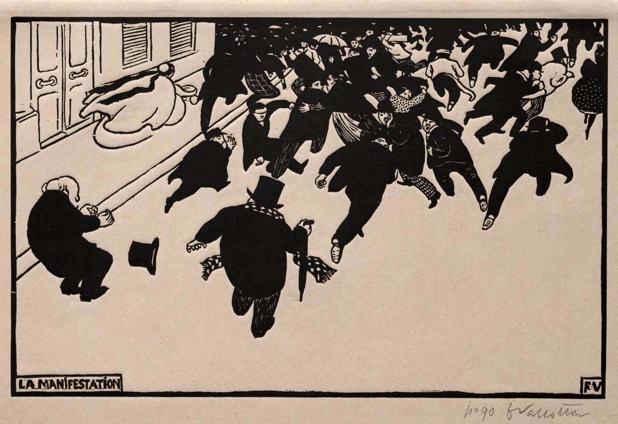 Protesto, 1893. by Felix Edouard Vallotton