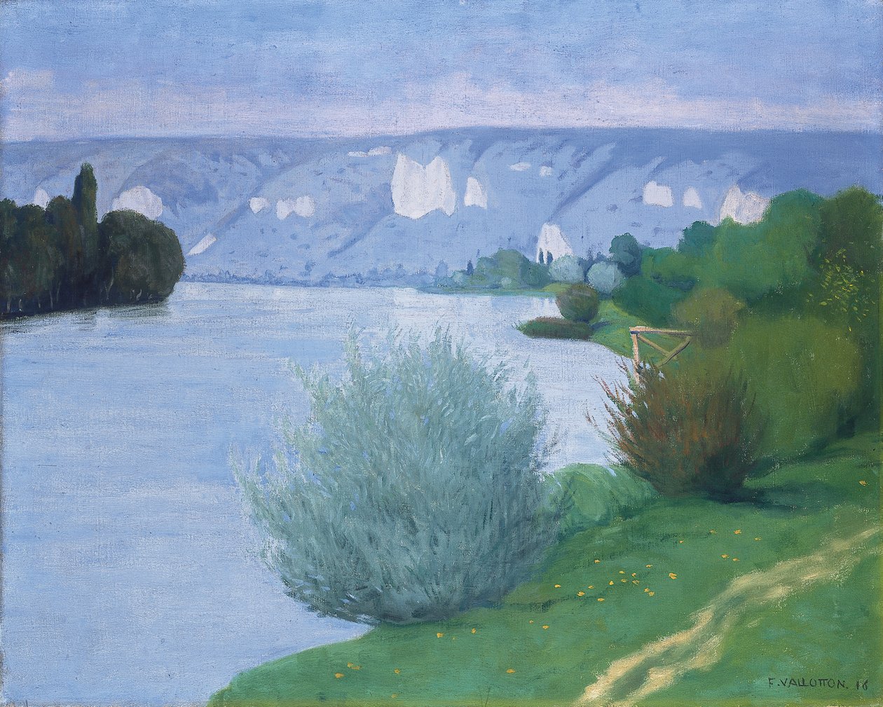 Les Andelys yakınlarındaki Seine, 1916 by Felix Edouard Vallotton