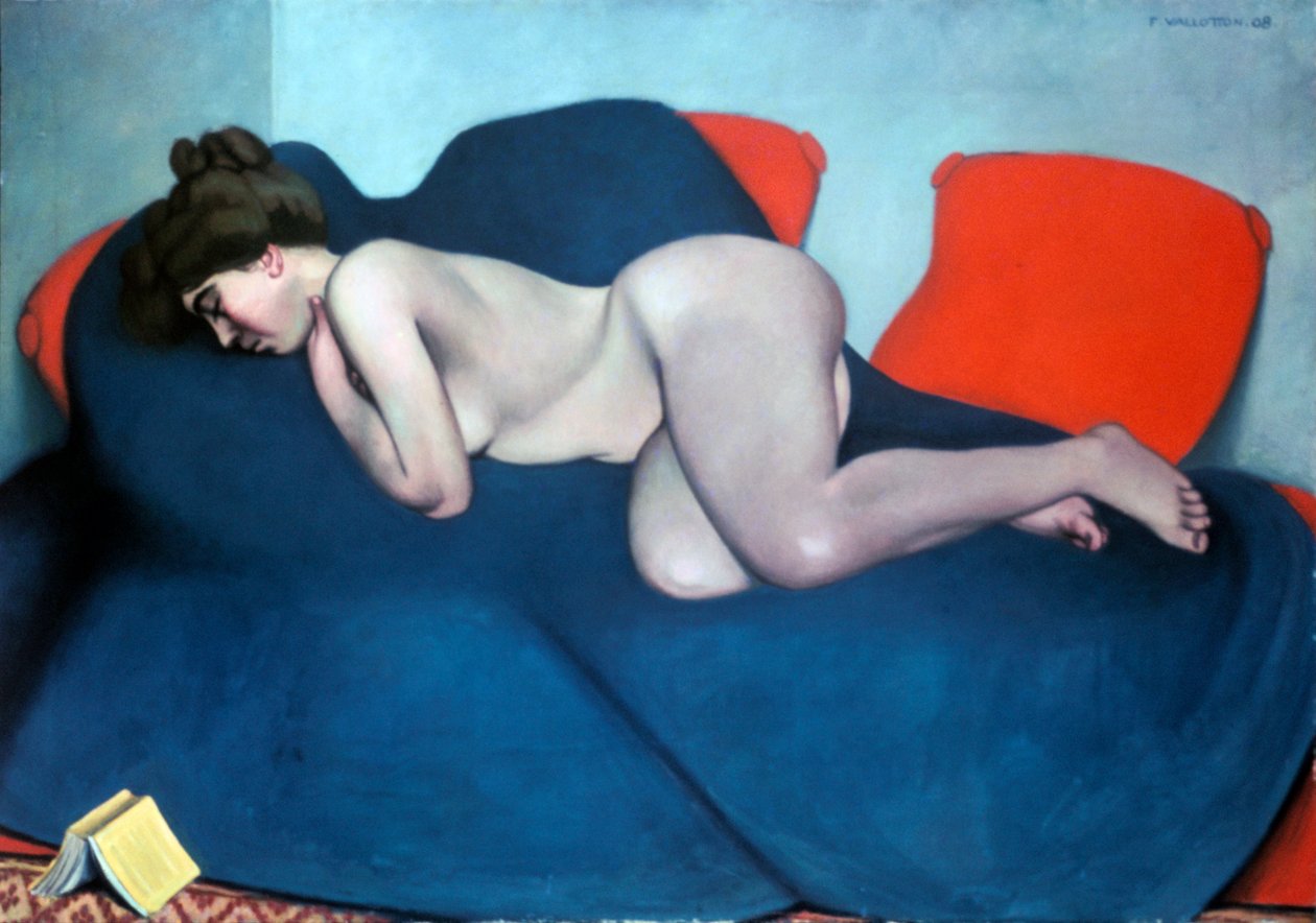 Uyuyan, 1908. by Felix Edouard Vallotton