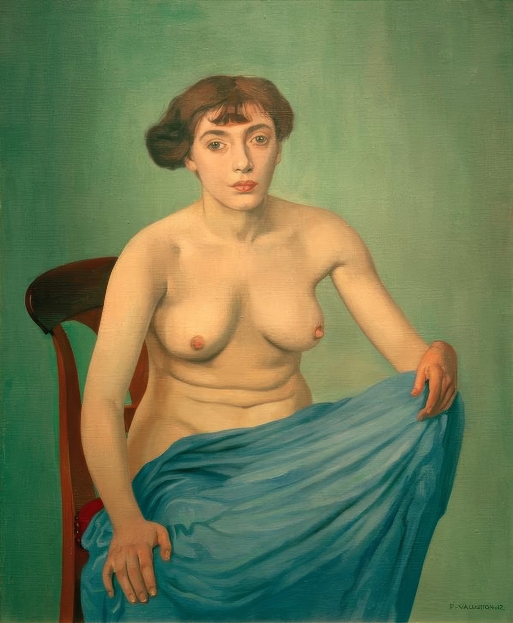 Mavi kumaş gövde by Felix Edouard Vallotton