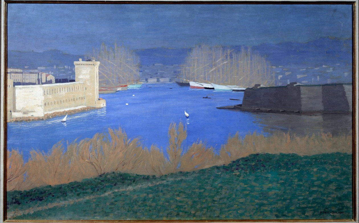 Marsilya limanının görünümü Resim Felix Vallotton (1865-1925) 1901 Özel koleksiyon - Marsilya limanının görünümü. Felix Vallotton