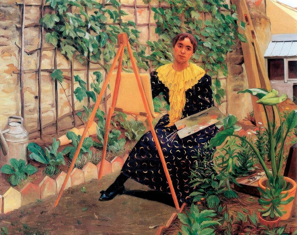 Genç kadın boyama by Felix Edouard Vallotton