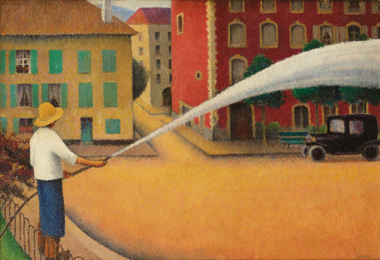Sprinkler, c.1925 (tuval üzerine yağlı boya) by Felix Elie Tobeen