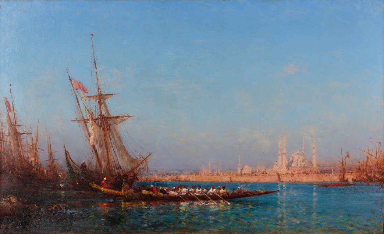 İstanbul manzarası, 19. Yüzyılın İkinci Yarısı. by Félix Ziem
