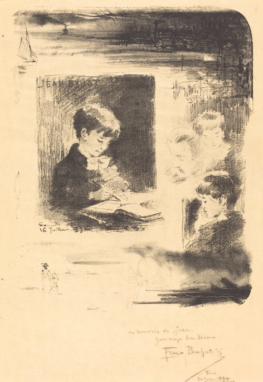 Çocuk Çizimi Çocuk Çizimi, 1894. by Felix Hilaire Buhot