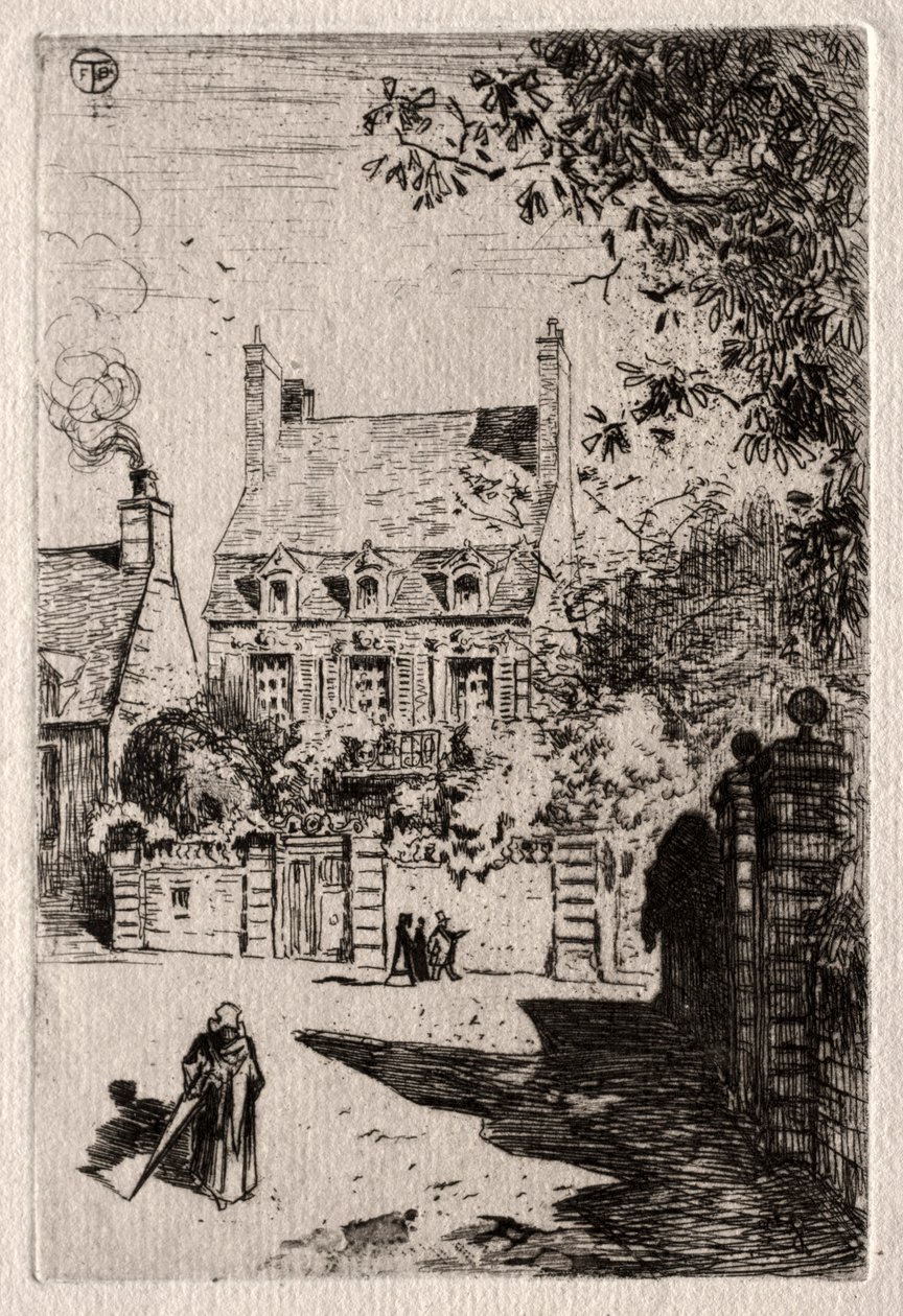 İlde: Orléans'taki Ev, c. 1875. by Felix Hilaire Buhot