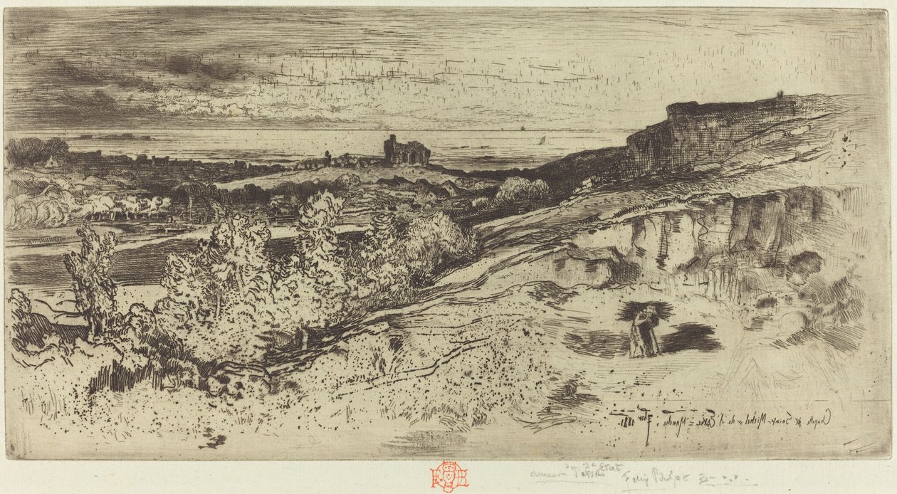 l'Estre'deki Saint-Michel Şapeli (l'Estre'deki Saint-Michel Şapeli) by Felix Hilaire Buhot