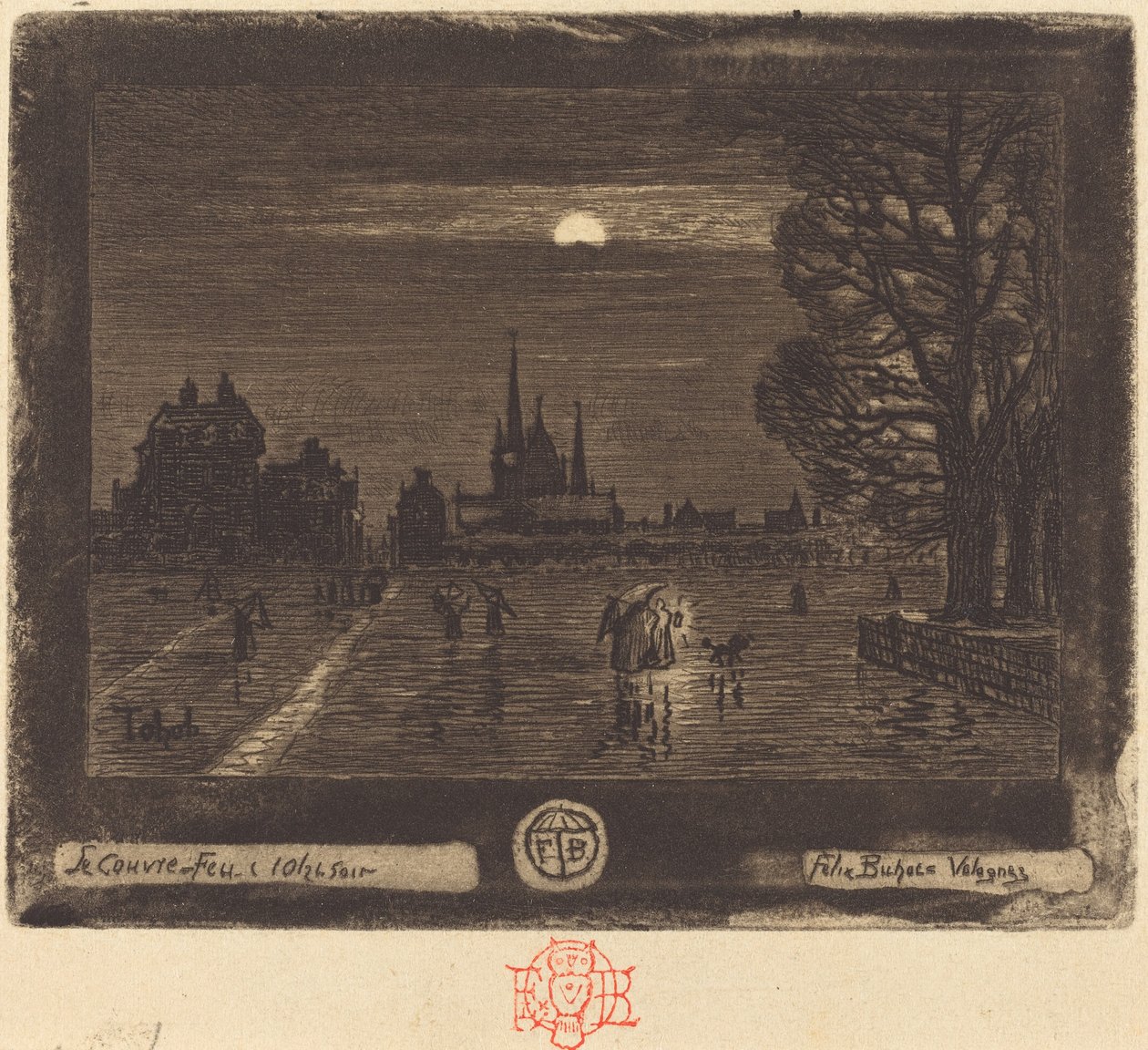 Sokağa çıkma yasağı (ön) by Felix Hilaire Buhot