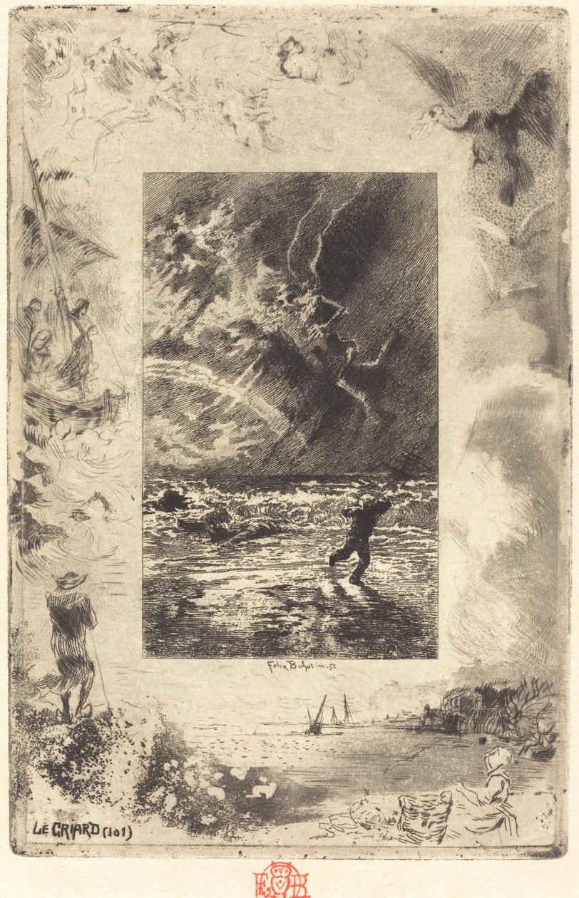 Çığlık atan by Felix Hilaire Buhot