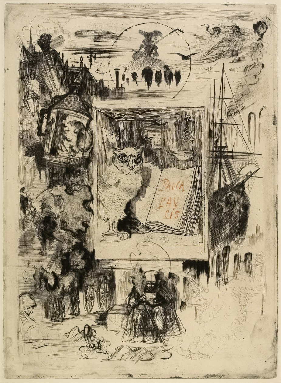 Baykuş, 1883 by Felix Hilaire Buhot