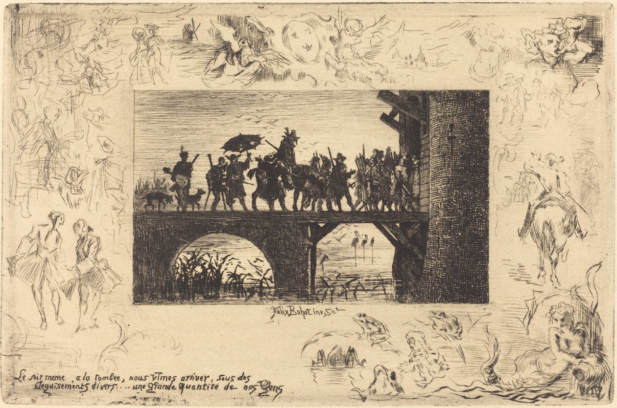 Aynı akşam... Aynı akşam..., 1878. by Felix Hilaire Buhot