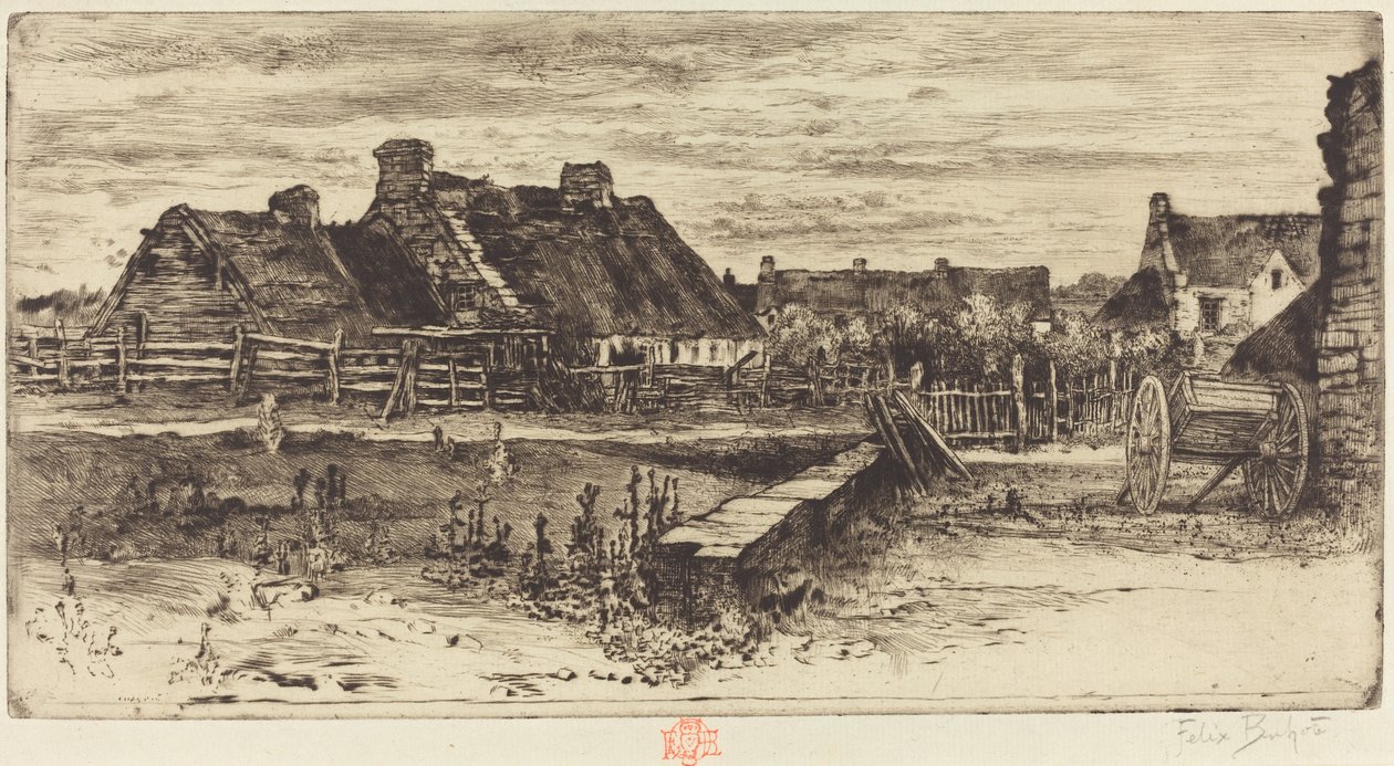 Büyük Kulübeler by Felix Hilaire Buhot