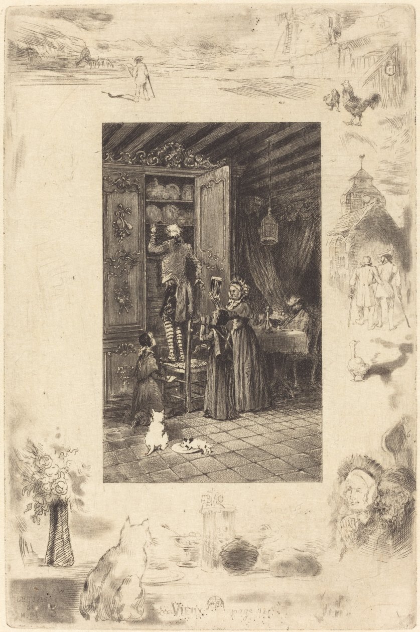 Yaşlılar by Felix Hilaire Buhot