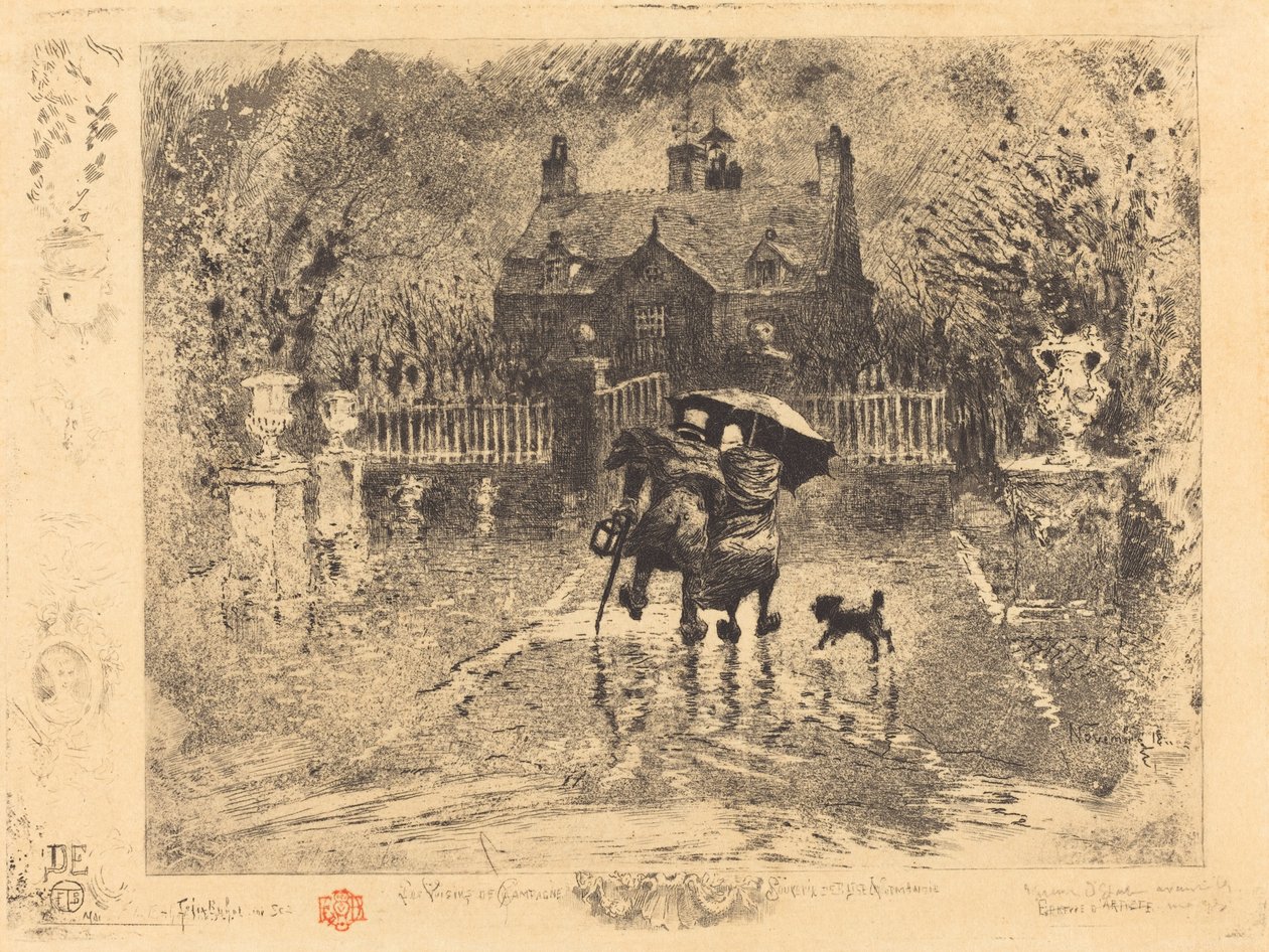 Ülke Komşuları by Felix Hilaire Buhot