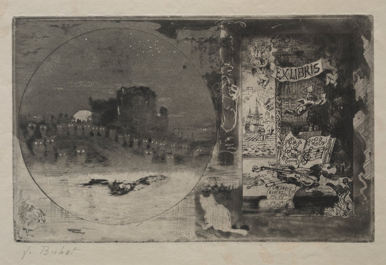 Baykuşların Kalesi by Felix Hilaire Buhot