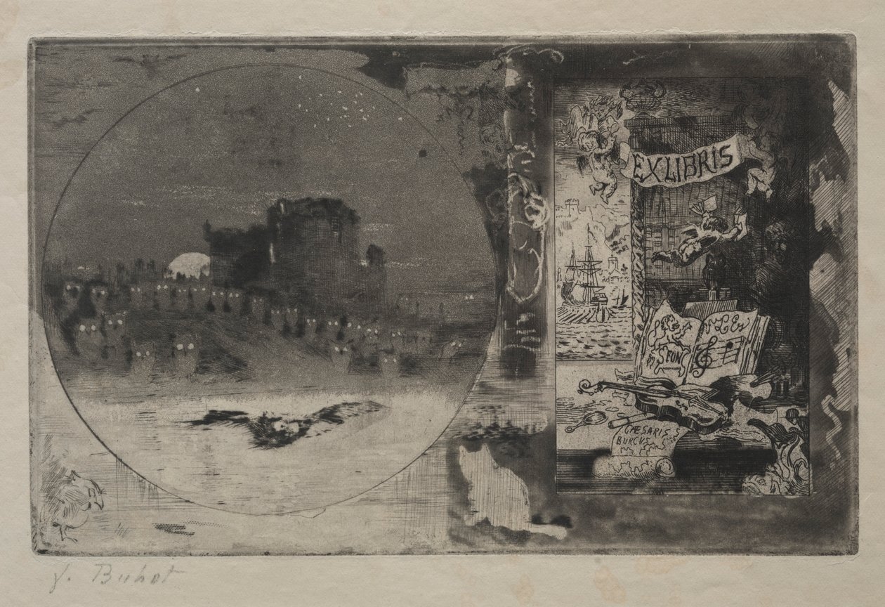 Baykuşlar Kalesi, 1887. by Felix Hilaire Buhot