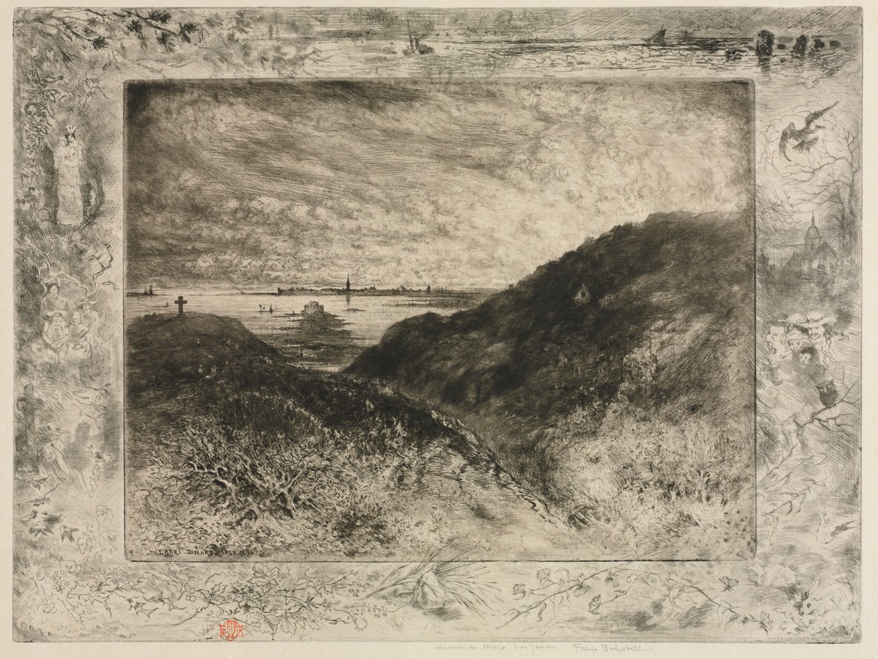 Uçurum: Saint-Malo Körfezi by Felix Hilaire Buhot