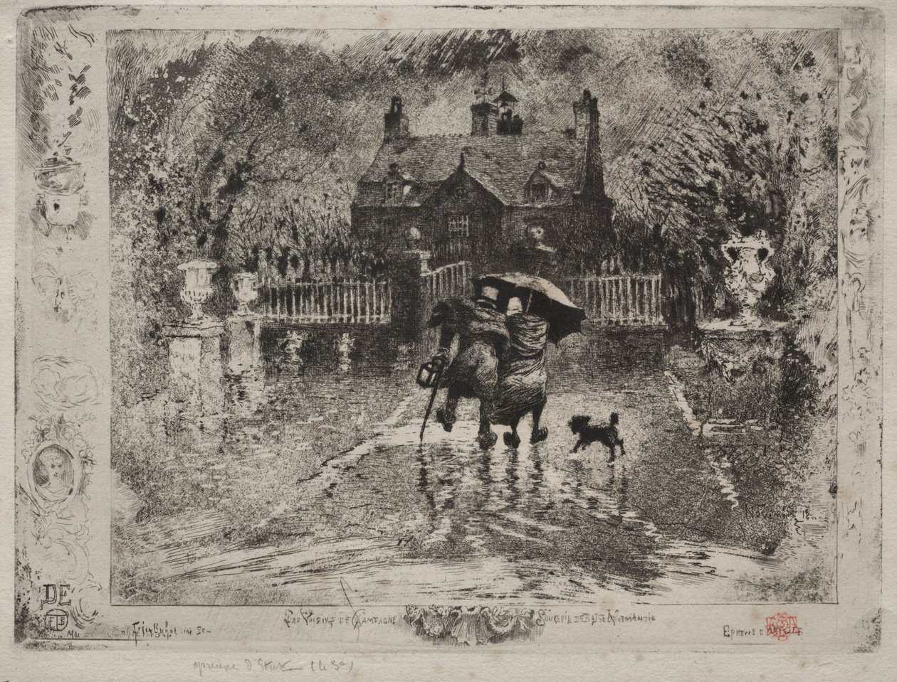 Ülke Komşuları, 1879-1880. by Felix Hilaire Buhot
