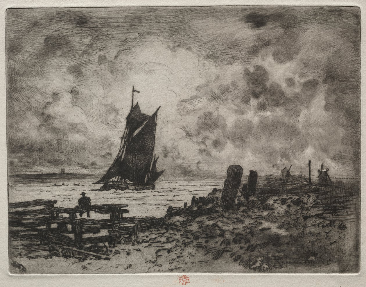 Küçük Deniz: Medway Hatırası by Felix Hilaire Buhot