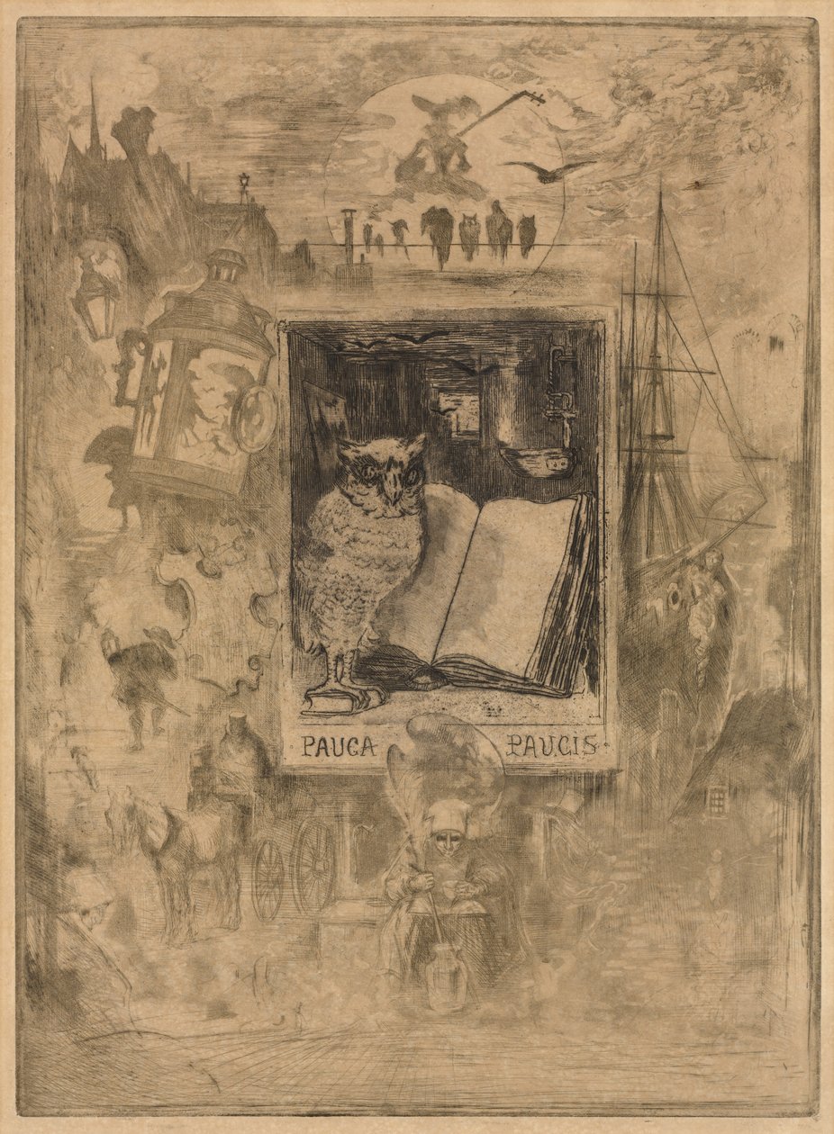 Baykuş , 1883. by Felix Hilaire Buhot