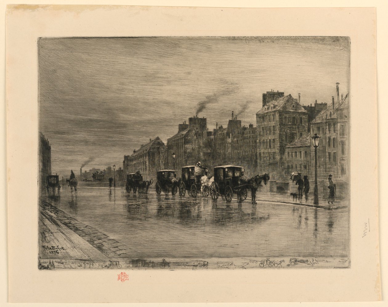 kabin standı by Felix Hilaire Buhot