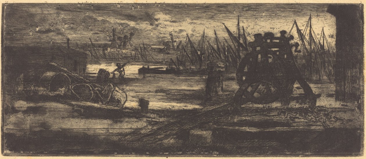 Rochester'daki Eski Tersane by Felix Hilaire Buhot