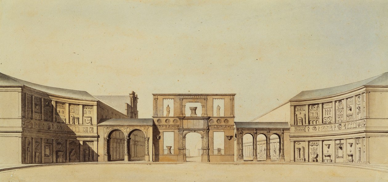 Ecole des Beaux-Arts Avlusu, Paris, by Felix Louis Jacques Duban