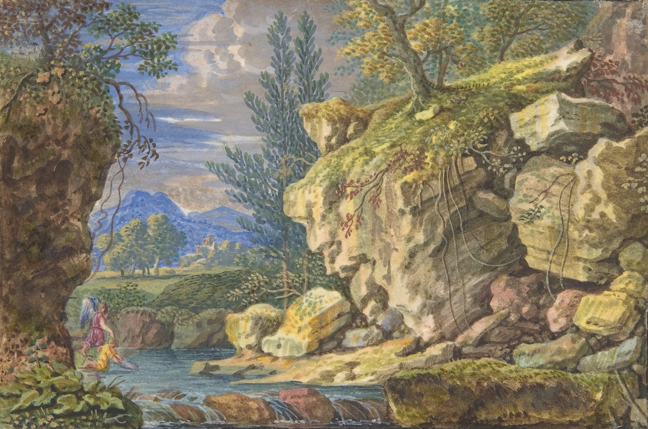 Tobias ve Melek ile manzara, 17.-18. yüzyılın başları. by Felix Meyer.