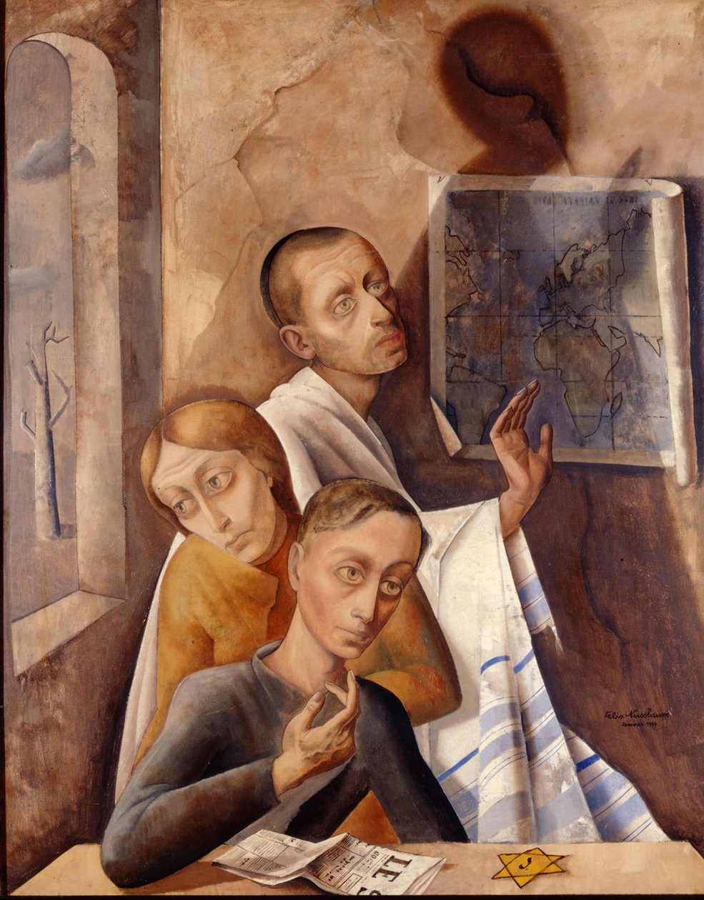 Saklanırken Otoportre, 1944 by Felix Nussbaum