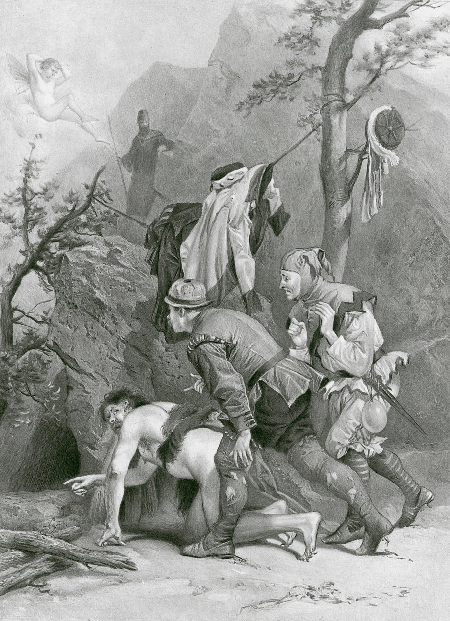 Fırtına. Perde IV, Sahne I (gravür) by Felix Octavius Carr (after) Darley