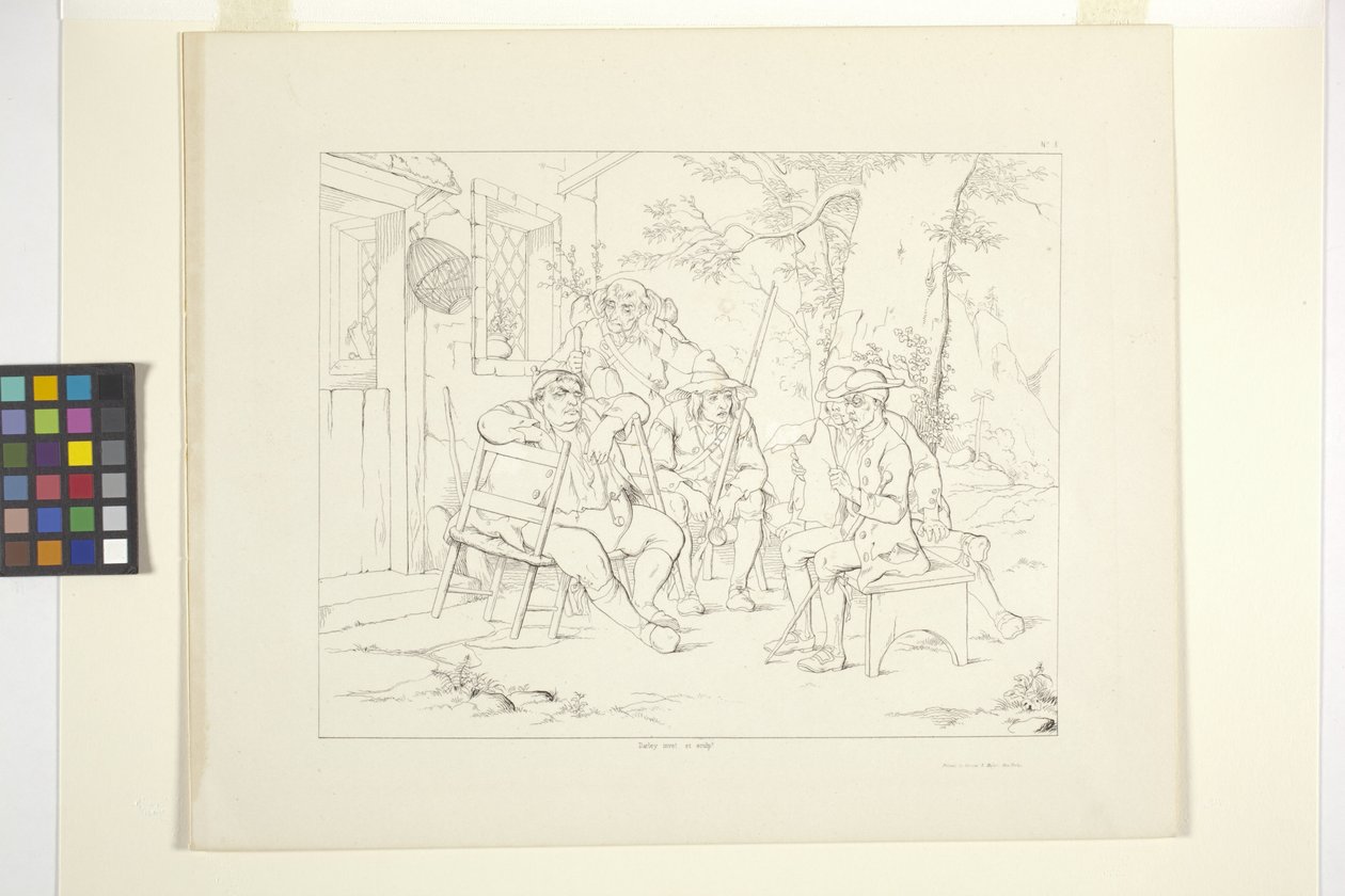 Rip Van Winkle'ın Resimleri, Levha 3 (litografi) by Felix Octavius Carr Darley
